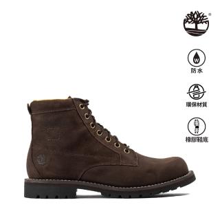 【Timberland 官方旗艦】男款深咖啡色Redwood Falls全粒面皮革防水靴(A44P9V13)