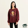 【Roots】Roots女裝- 戶外探險家系列 滑雪刷毛圓領上衣(酒紅色)