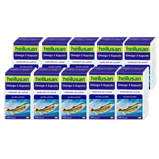 【Heilusan 好立善】純淨深海鮭魚油 10入組(共1200粒、TG型、小分子好吸收)