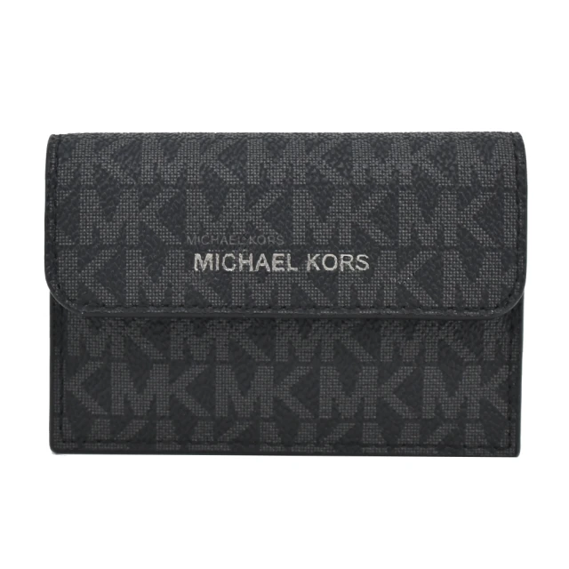 Michael Kors COOPER滿版LOGO風琴卡片收納包(黑)