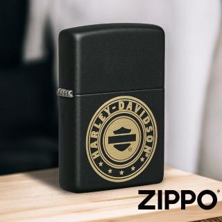 【Zippo】Harley-Davidson金色盾牌徽章防風打火機(美國防風打火機)