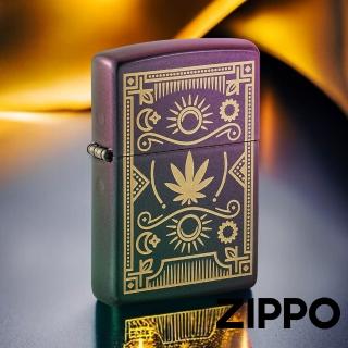 【Zippo】日月樹葉防風打火機(美國防風打火機)