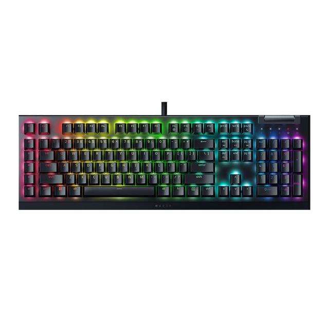 【Razer 雷蛇】BlackWidow V4 X 黑寡婦蜘幻彩版機械電競鍵盤(綠軸)