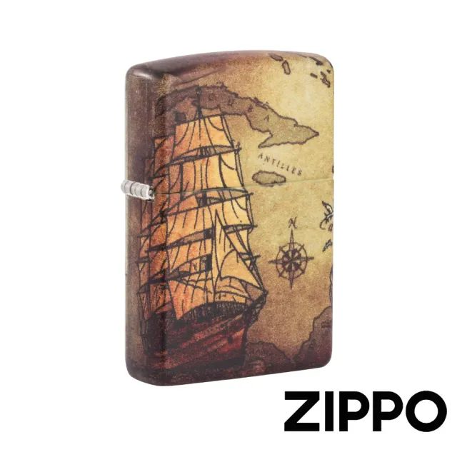 【Zippo】海盜船地圖防風打火機(美國防風打火機)