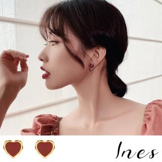 【INES】韓國設計火紅小愛心夾式耳環(耳夾 無耳洞耳環 夾式耳環)