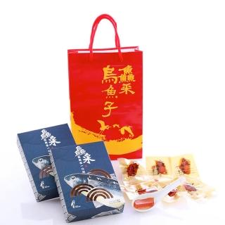 【莊國勝】特選一口吃烏魚子禮盒x4盒; 附提袋x2(烏魚子 一口吃 伴手禮 年菜 春節禮盒)