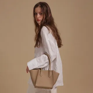 【RABEANCO】LU手提造型托特包-中(杏)