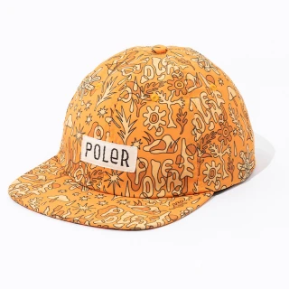 【POLER STUFF】日本限定 ALL OVER 6P CAP  原創印花帽 / 六片帽(棕色印花)