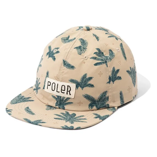 【POLER STUFF】日本限定 ALL OVER 6P CAP 原創印花帽 / 六片帽(自然淺米印花)