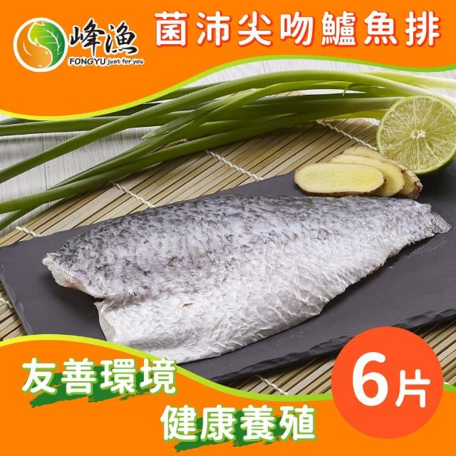 【峰漁安心水產】無毒 無刺 菌沛尖吻鱸魚排-6片組(250g±10%/片)