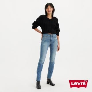 【LEVIS 官方旗艦】女 312 中腰縮腹修身窄管牛仔褲/淺藍微破壞加工水洗/彈性布料 熱賣單品 19627-0236