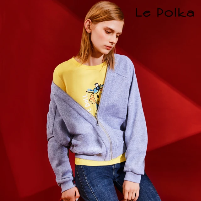 【Le Polka】休閒設計款棉質外套-女