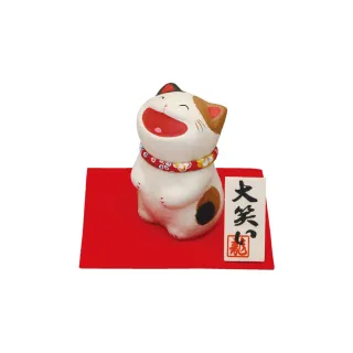 【RYUKODO龍虎堂】日本手工製和紙大笑開運擺飾(三花貓咪款)