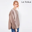 【Le Polka】內刷毛素面開衩衛衣/3色-女