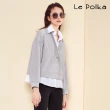 【Le Polka】假兩件式襯衫領上衣-女