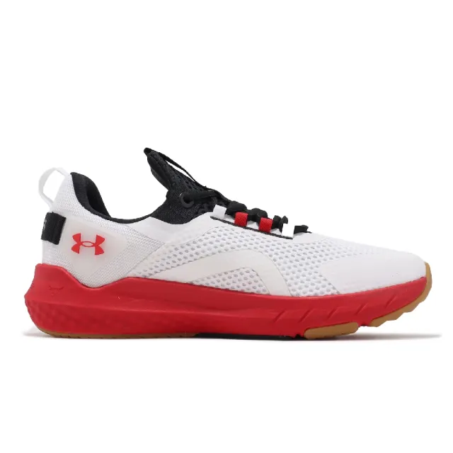 【UNDER ARMOUR】訓練鞋 Project Rock BSR3 UFC 23 男鞋 白 紅 緩衝 巨石強森 UA 多功能(3027822100)