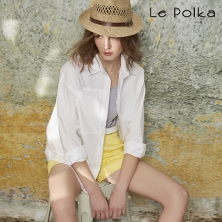 【Le Polka】明亮陽光黃都會短褲-女