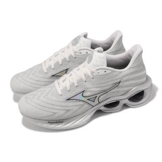 【MIZUNO 美津濃】慢跑鞋 Wave Creation 25週年 男鞋 灰 銀 回彈 路跑 運動鞋 美津濃(J1GC2428-01)