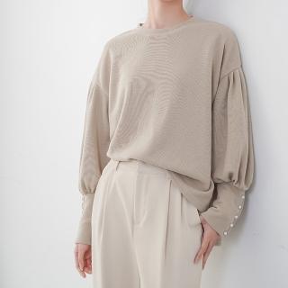 【LANNI 藍尼】★燈籠袖袖口排釦造型上衣(長袖/女裝)
