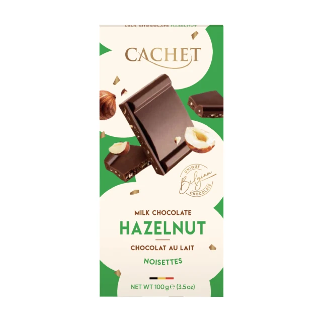 即期品【Cachet】凱薩榛果牛奶夾心巧克力(100g)