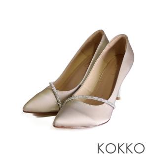 【KOKKO 集團】璀璨閃耀唯美細高跟鞋(淺灰色)