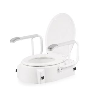 【馬桶增高器】歐式扶手靠背款(#馬桶坐便圈#通用型可固定帶蓋#加厚便攜式老人移動#坐便馬桶蓋子)