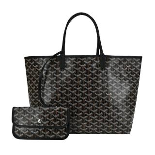 【GOYARD 高雅德】防水帆布LOGO子母購物包(小/黑)