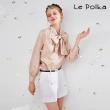 【Le Polka】率性簡約格紋寬短褲-女