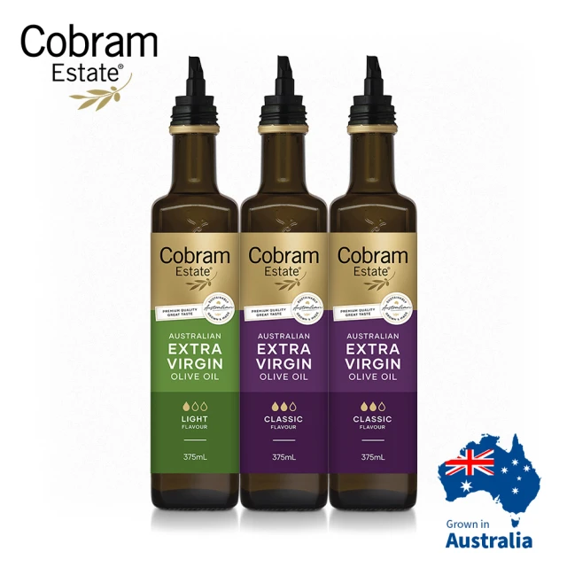 即期品 Cobram Estate 澳洲特級初榨橄欖油750ml三入組-經典x2+細緻x1(採收日期: 2022/5)