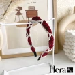 【HERA 赫拉】法式紅色絲絨珍珠髮箍 H111110803(髮飾 髮箍)