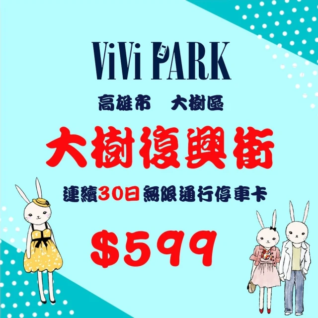 ViVi PARK 停車場 高雄岡山停5停車場無限次數進出連