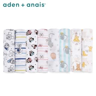 【aden+anais 官方直營】迪士尼經典多功能包巾2入/4款(彩虹米妮/星空米奇/熱氣球小飛象/維尼朋友)