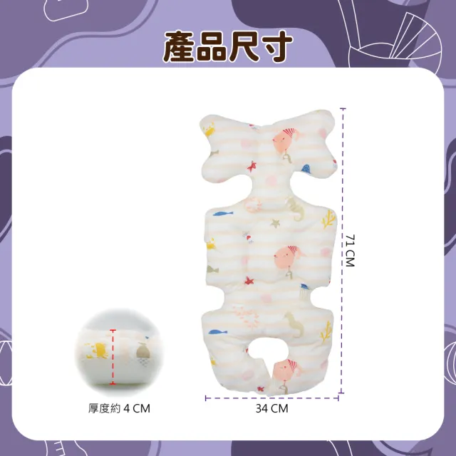 【OhBabyLuxury】透氣兩用款推車坐墊(推車配件/推車坐墊/提籃/嬰兒車/推車透氣墊/厚款坐墊)
