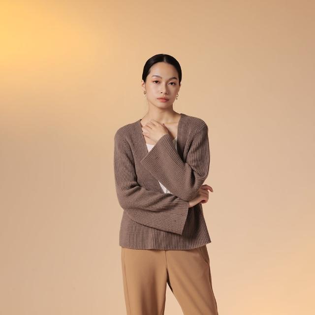 【giordano ladies】23FW_大U領針織上衣(02353528)