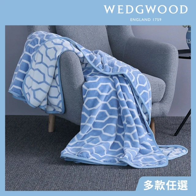 WEDGWOOD 買一送一★超細纖維印花旅行毯(單人毯 任選