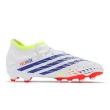 【adidas 愛迪達】足球鞋 Predator Edge.3 MG J 大童鞋 小朋友 白 彩 室外足球 訓練 愛迪達(GV8507)