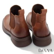 【DIANA】4.5cm擦色軟牛皮率性修身切爾西短靴(咖啡)