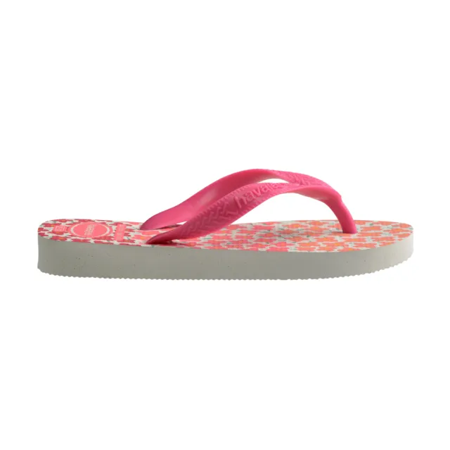 【havaianas 哈瓦仕】拖鞋 童鞋 兒童 夾腳拖 花朵 漸層 Kids Flores 桃紅 4000052-7026K(哈瓦士)