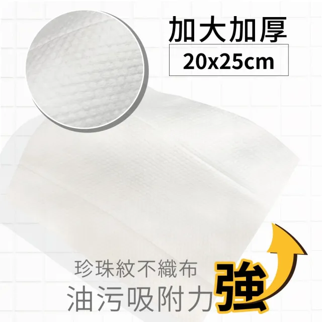 【Finetech 釩泰】廚房濕紙巾 加大加厚 80抽(APG去污因子、除油汙、拋棄式抹布)