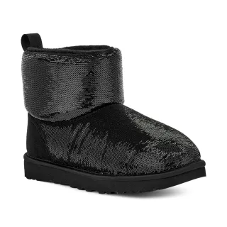 【UGG】女鞋/靴子/中筒靴/雪靴/Classic Mini Mirror Ball(黑色-UG1151291BLK)