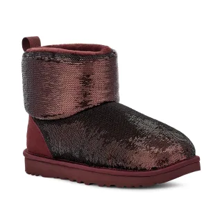 【UGG】女鞋/靴子/中筒靴/雪靴/Classic Mini Mirror Ball(深葡萄紫-UG1151291WGRP)