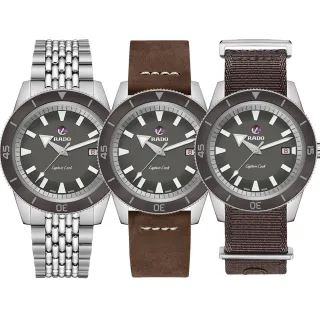 【Rado 雷達表】Captain Cook 庫克船長 復刻限量自動機械腕錶 套錶-42mm R03 新年禮物(R32505018)