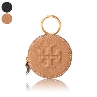 【TORY BURCH】THEA 浮雕LOGO荔枝紋圓型拉鍊零錢包(新款任選)