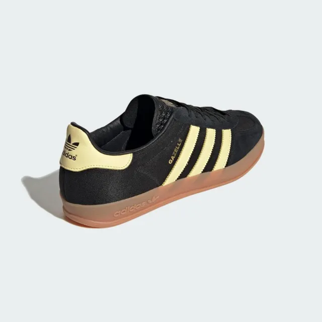 adidas 愛迪達】Gazelle Indoor 男休閒鞋運動經典復古麂皮膠底三葉草黑