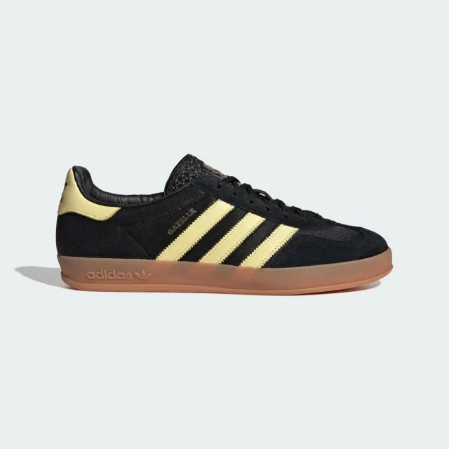 adidas 愛迪達】Gazelle Indoor 男休閒鞋運動經典復古麂皮膠底三葉草黑