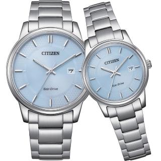 【CITIZEN 星辰】PAIR 光動能簡約 男女對錶(BM6978-77L／EW2318-73L)