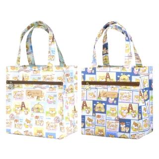 【uma hana】郵票柴犬萬用防水包樸荷提袋(手提袋/便當袋/萬用袋)
