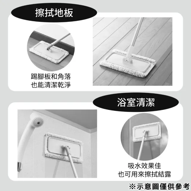 【NITORI 宜得利家居】超細纖維拖把附溼擦用布 GY(超細纖維拖把 拖把 超細纖維)