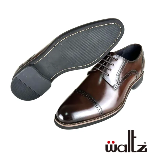 【Waltz】上班族首選 綁帶紳士鞋 真皮皮鞋(3W212649-23 華爾滋皮鞋)