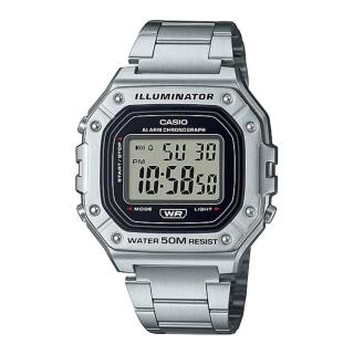 【CASIO 卡西歐】卡西歐復古方形錶款(W-218HD-1A)